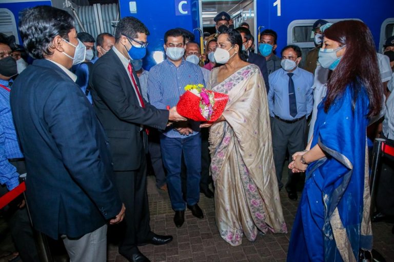 Continued assistance by India towards developing railway infrastructure in Sri Lanka : Mount Lavinia – KKS train inaugurated