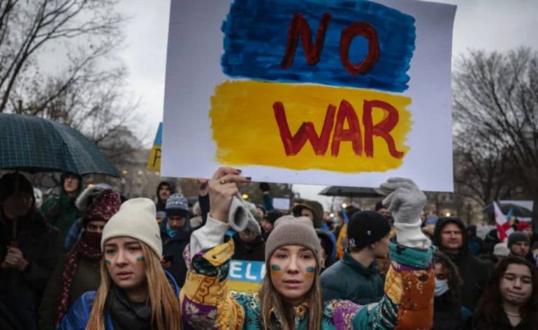 ‘Russia is against war’: Thousands rally in rare show of dissent