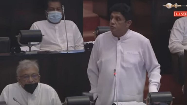 The Special parliamentary debate begins – A series of questions from Sajith