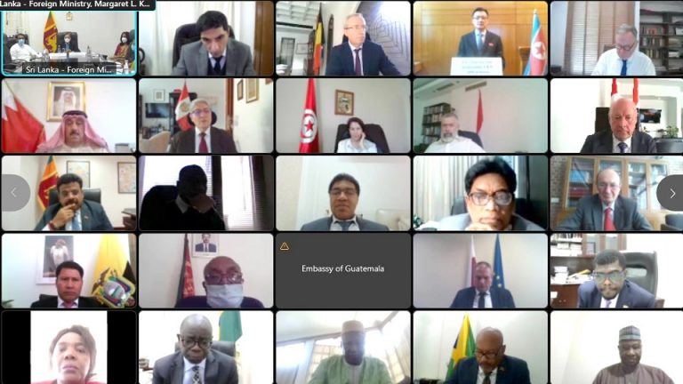 Foreign Minister Peiris addresses Diplomatic Corps based in New Delhi