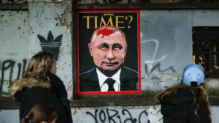 Vladimir Putin sits atop a crumbling pyramid of power