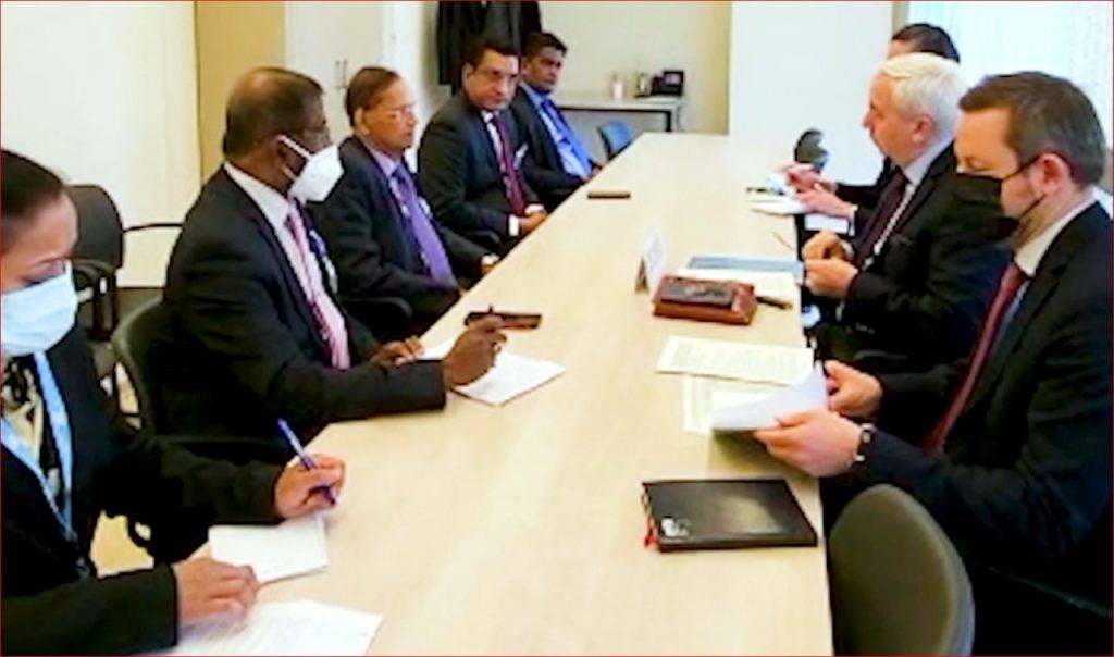 Foreign Affairs Minister G.L. Peiris meets with President of the Human ...