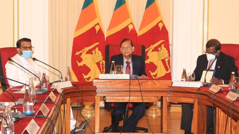 Foreign Affairs Minister Peiris briefs Colombo based Diplomatic corps on the prevailing situation in Sri Lanka