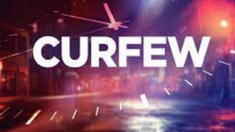 Curfew period changed
