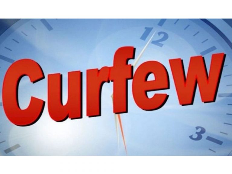 Curfew to be reimposed tonight!