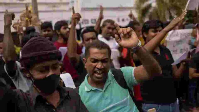 protesters sri lanka