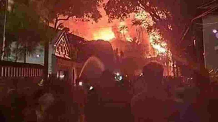 ranil house set on fire