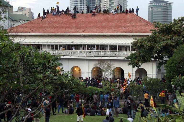 Clash between protesters at Temple Trees. 10 hospitalised