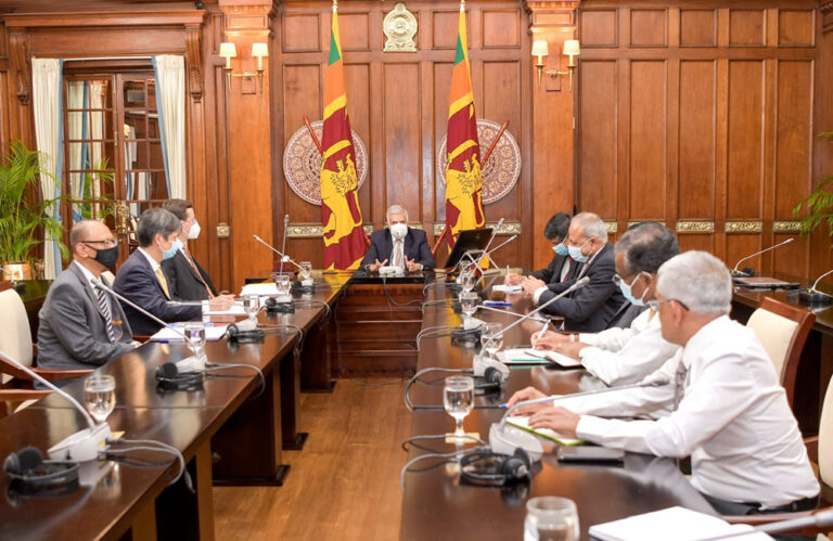 Visiting IMF delegation holds talks with President Ranil Wickremasinghe
