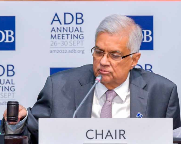 President Ranil informs the ADB Governors about the situation in Sri Lanka