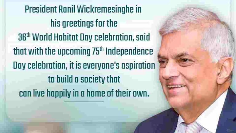 Greetings from the President on World Habitat Day 2022!