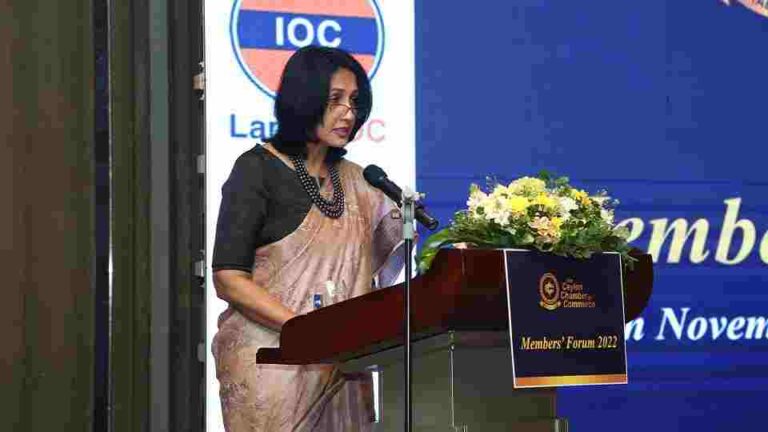 Foreign Secretary Aruni Wijewardane delivers Keynote Address at the Ceylon Chamber of Commerce Members’ Forum – 2022