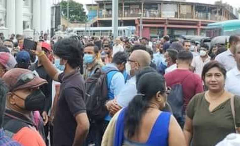 The protest starts amidst the police restrictions