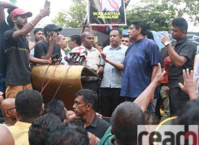 Sajith’s response at protest yesterday the most suitable for his position!