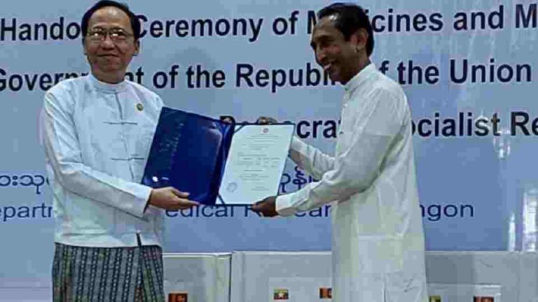 The Government of Myanmar donates Medicines and Medical Supplies worth over USD 1.48 Million to Sri Lanka