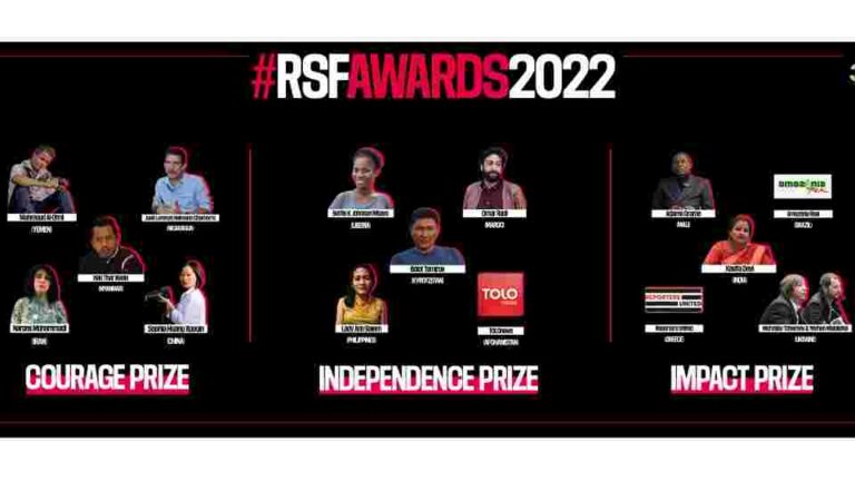 RSF unveils shortlist of nominees for its 30th annual Press Freedom Awards