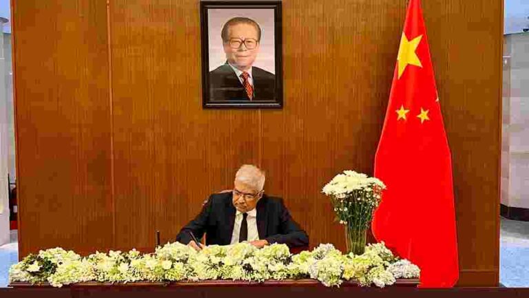 President expresses condolences over death of ex Chinese President