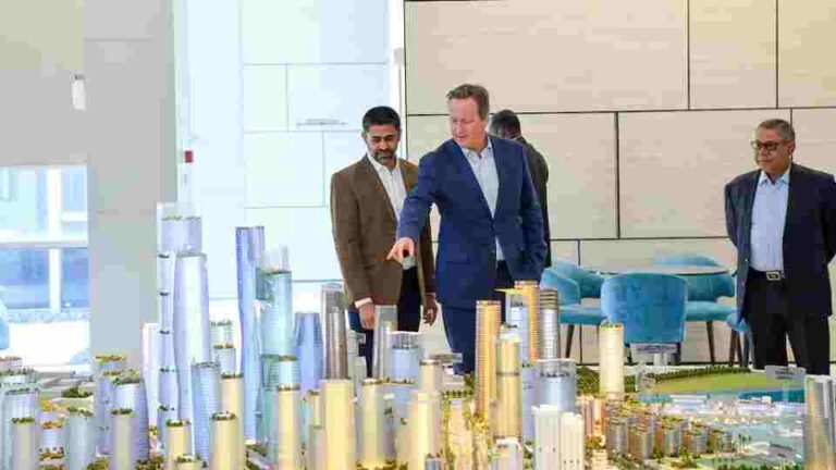 Former British PM David Cameron visits Colombo Port City