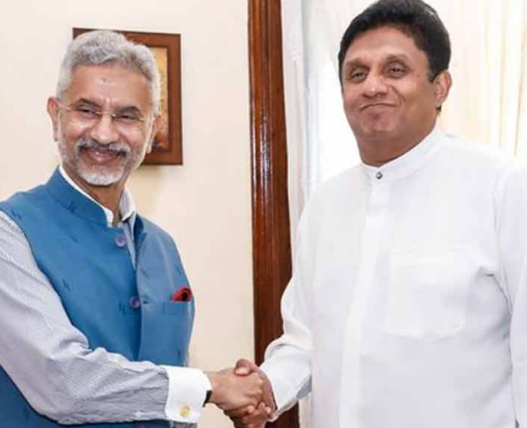 India’s foreign minister meets opposition leader Sajith