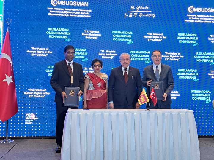 Ombudsmen of Sri Lanka & Türkiye signs bilateral cooperation MoU in Ankara