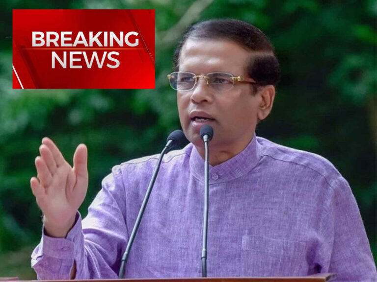 Ex President Sirisena vows he will contest the forthcoming Presidential Polls despite harassment
