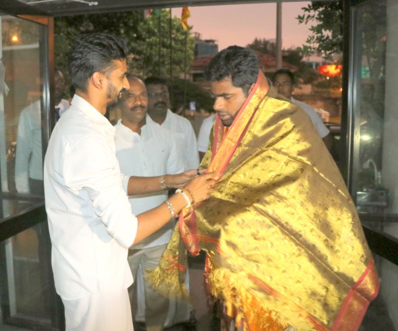 Tamil Nadu President of BJP K. Annamalai meets CWC Committee