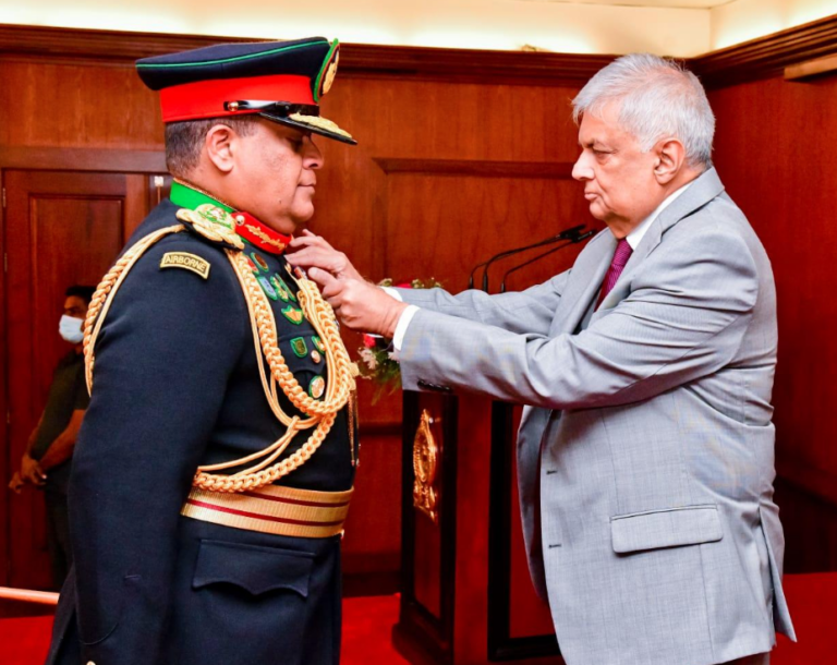 General Shavendra Silva awarded with ‘Vishishta Seva Vibushana’ medal