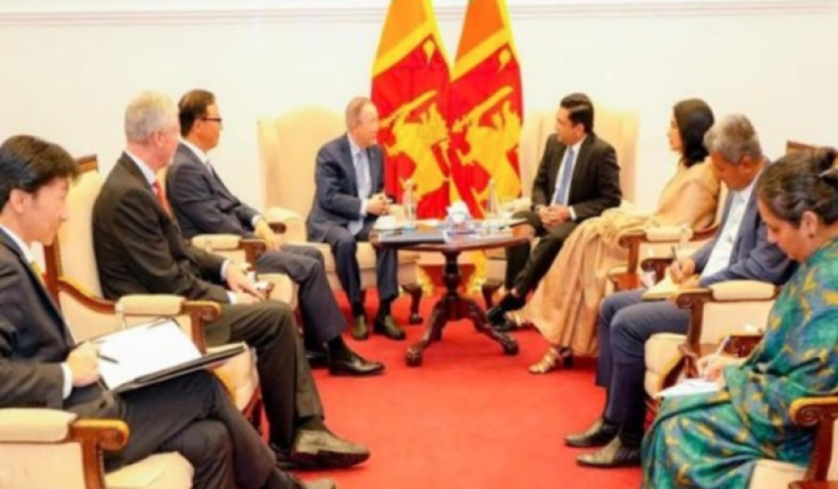 Foreign Minister Ali Sabry meets former UNSG Ban Ki-Moon