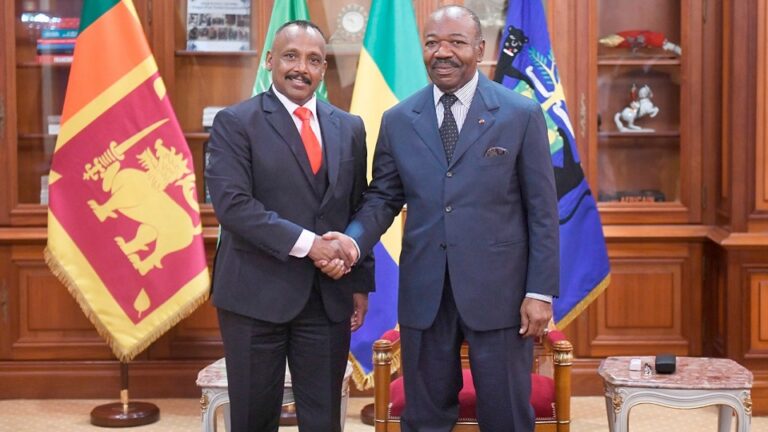 High Commissioner Kananathan, Sri Lanka’s first envoy to Gabon presents Credentials in Libreville