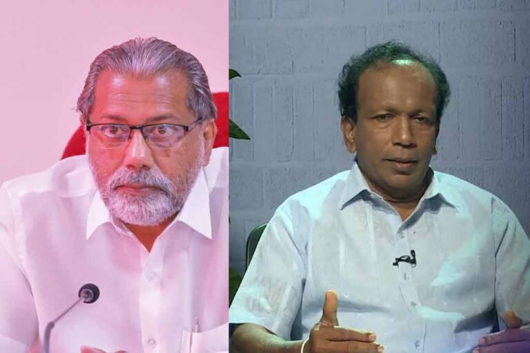 Residents protest the opening of a Cultural Centre by Ministers Vidura Wickramanayake and D.B. Herath (VIDEO)