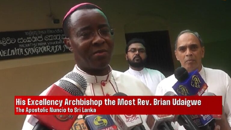 Easter Sunday Carnage: Apostolic Nuncio to SL HE Archbishop Brian Udaigwe says more needs to be done to serve justice