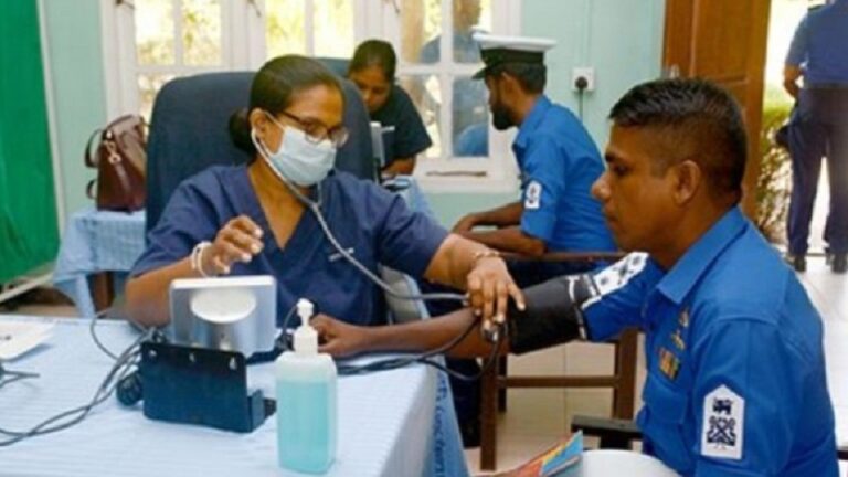 Naval personnel donate blood to replenish blood bank supplies
