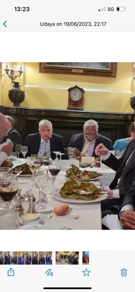 Ranil Wickremesinghe attends Niranjan Deva Aditya’s birthday at the Carlton Club London