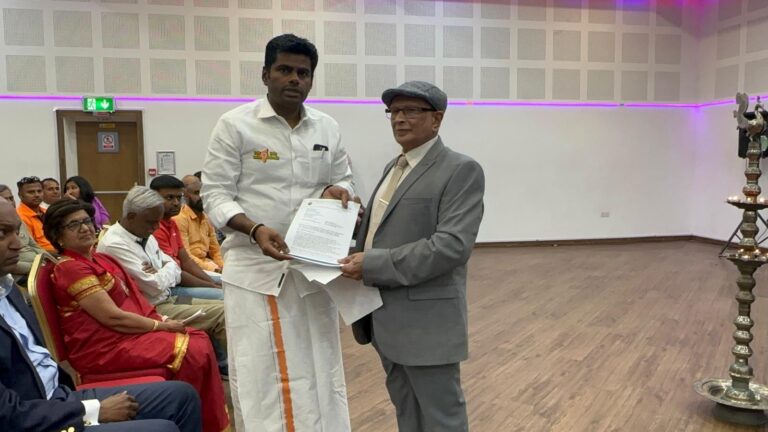 Shri K Annamalai, President of BJP, Visits the United Kingdom to Engage with British Tamil Community
