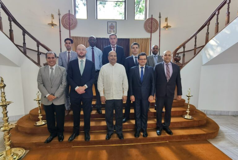 High Commissioner Moragoda interacts with commercial diplomats concurrently accredited to SL from New Delhi