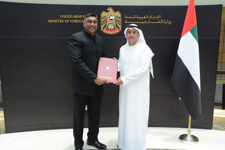 SL Consul General to Dubai and the Northern Emirates presents Letter of Commission