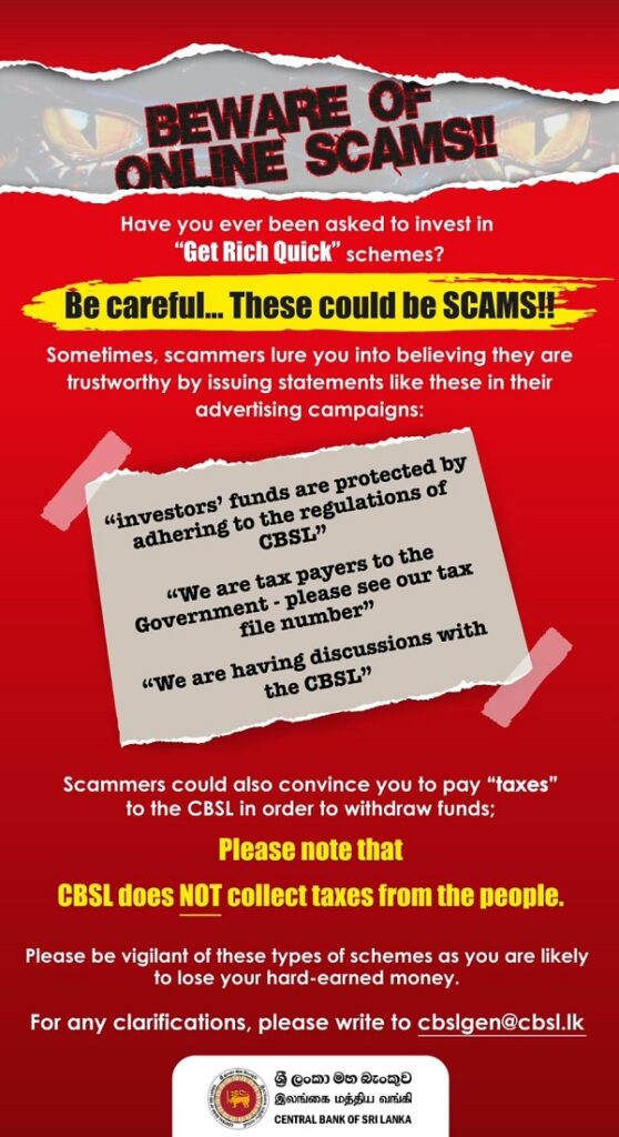 CB warns public of online tax scams