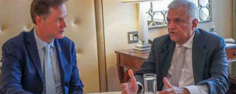 President Wickremesinghe and Meta’s Sir Nick Clegg Discuss AI and Online Regulation