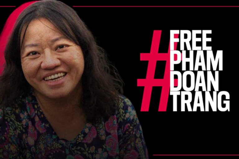 RSF urges for release of journalist Pham Doan Trang on the third anniversary of her arrest