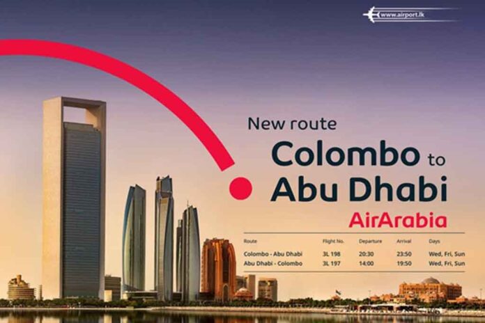 Air Arabia launches new route connecting Abu Dhabi and Colombo for enhanced connectivity