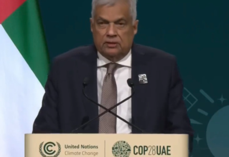 President Ranil Wickremesinghe Calls for Urgent Climate Action at COP28, Advocates for Global Cooperation