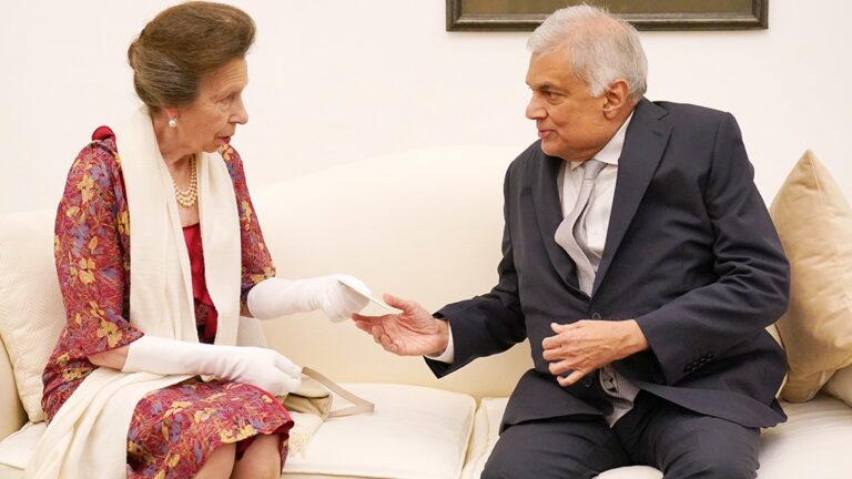 Princess Anne calls on President Ranil Wickremesinghe