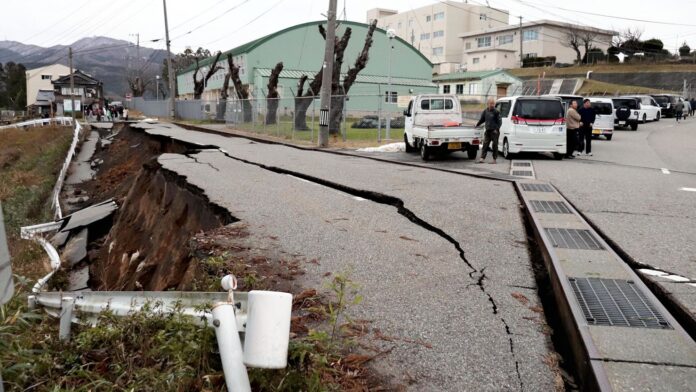 Japan earthquake triggering tsunami