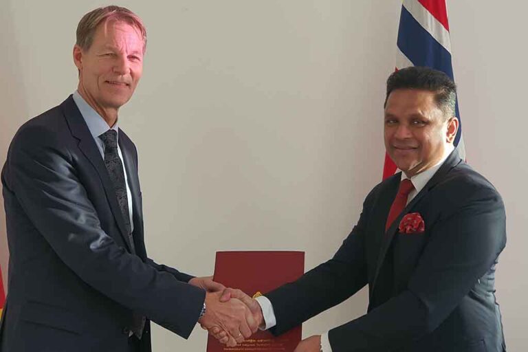 Kurt Mosvold appointed as the Honorary Consul of Sri Lanka in Kristiansand, Norway