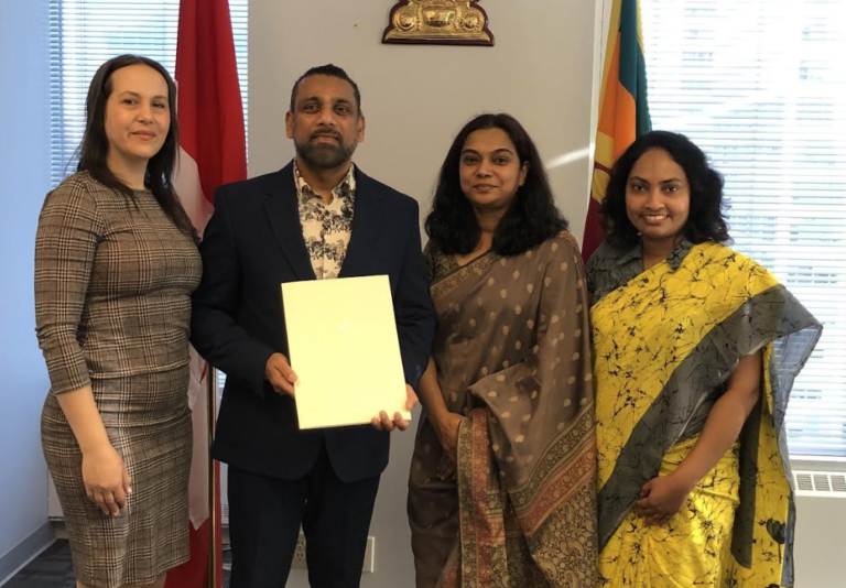 Chanaka Kurera appointed as the Honorary Consul of Sri Lanka for Montreal, Quebec