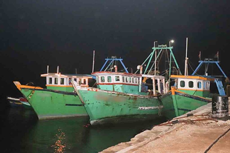 Navy seizes three Indian trawlers in anti-poaching operation near Kovilan Lighthouse: 12 fishermen apprehended