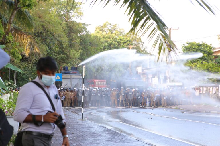 Police disperse IUSF protest demanding solutions to challenges confronting state university system (PHOTOS)