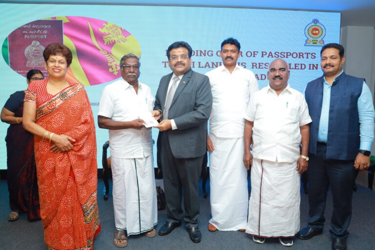At the Moment of Making History: Over 100,000 SL Refugees in India Issued International Travel Passports for New Perspectives