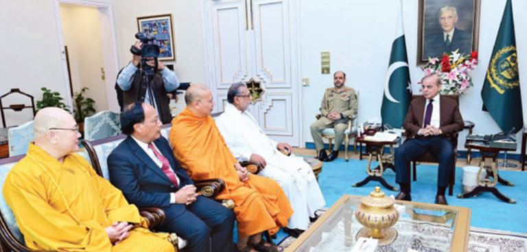 Pakistani PM Meets Buddhist Leaders to Promote Interfaith Harmony and Cultural Preservation