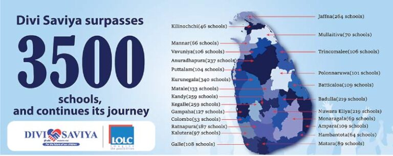 LOLC Divi Saviya reaches 35% of student population with support for 3,500 schools